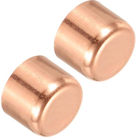 Capuchon de Tuyaux Cuivre 2pcs, Bouchons d'Extrémité Raccord, Embouts Tuyau pour Soudage Raccordements Plomberie Tube Climatisation, 19.07x17mm (Diametre x Hauteur) - 3/4 Inch (1/5)