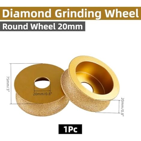 Disque de polissage diamant brasé de 75 mm pour granit, marbre, porcelaine, carrelage, quartz (roues rondes, épaisseur 20 mm) (1/5)