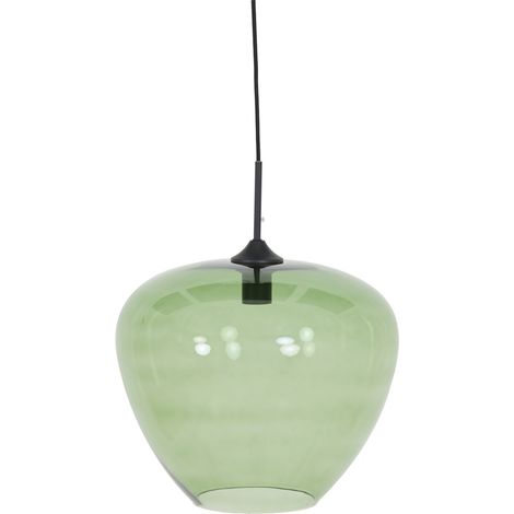 Light & Living - lámpara colgante - Mayson - verde - vidrio - Ø (1/4)
