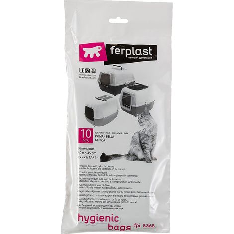 Ferplast Sachets hygiéniques FPI 5365 Sachets hygiéniques pour litières Genica et Bella. Variante FPI 5365 - Misure: 50 x h 45 cm - (1/4)
