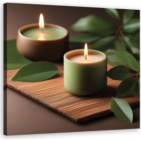 Quadro su tela, Candele Zen Spa - 30x30 (1/5)