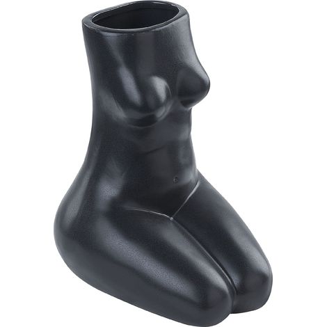 Flower Vase PYRGOS Ceramic 22 cm Black (1/5)