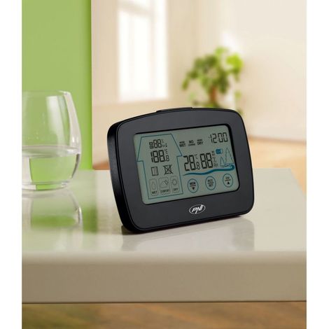 Station météo PNI MS500 avec capteur externe sans fil, affiche la température et l'humidité intérieures et extérieures, mémoire des (1/5)