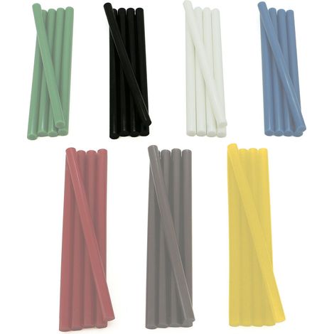 Cartuchos de pegamento (5 unidades) para pistola térmica (11 x 200 mm), Negro