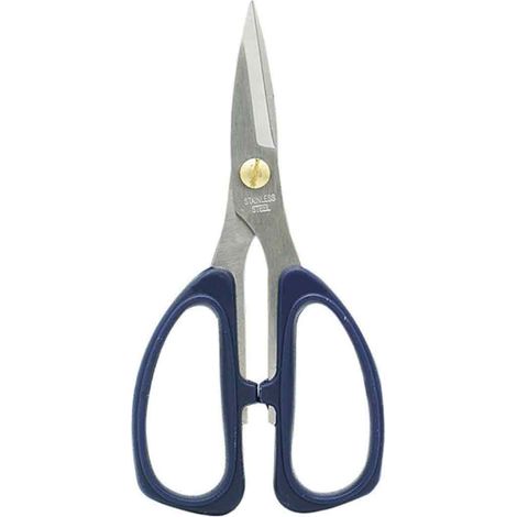 1 paire ciseaux Divers accessoire de portail, acier inoxydable, polyvalents cuisine bureau jardin, lame précise, couleur bleue (1/5)