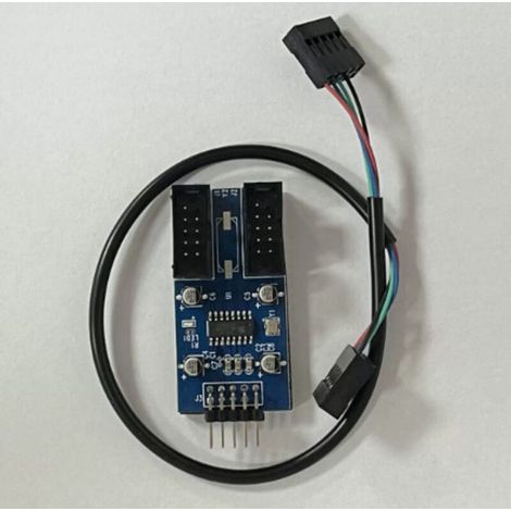Câble répartiteur USB 2.0 à 9 broches pour carte mère (9 broches vers double 9 broches) pour une alimentation stable et l'utilisation simultanée de deux ports.