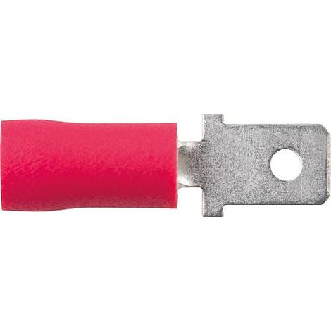 Cosse T CON.MH jusqu.1,5mm², 4,8x0,5mm, rouge, Emballage : 100 Pieces
