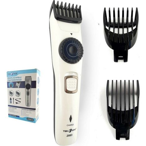 TRADE SHOP - Tagliacapelli Rasoio Elettrico Regola Barba Baffi 2 Guide Da 1 A 20mm 2883 -