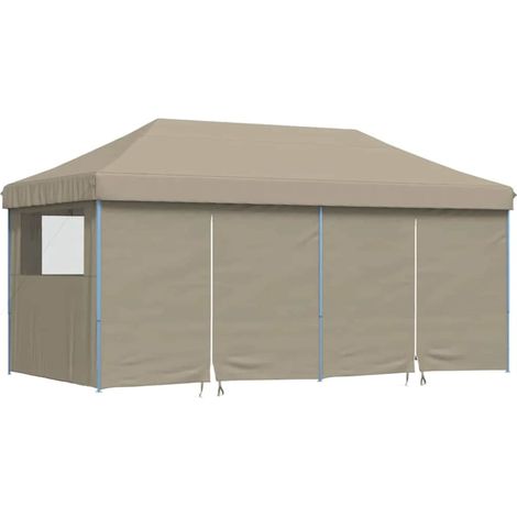 Carpa Pop-up para fiestas Taupé 580 x 292 x 315 cm Tela Oxford vidaXL