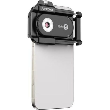 Mikroskop für Handy, 300X, mit CPL-Linsen, 18 LEDs, 19 Beleuchtungsmodi, UV-Licht und universellem Clip für Android/iPhone, ideal für Gärtner und Uhrenliebhaber (1/5)