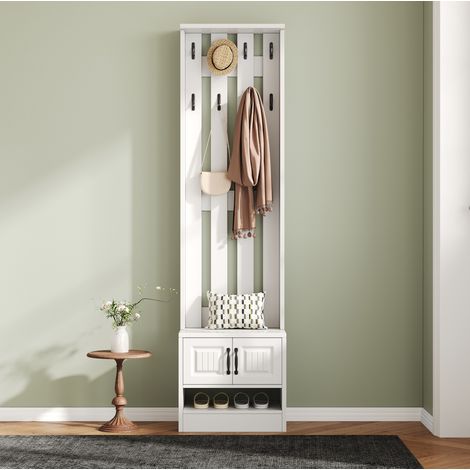 Schrank Schuhschrank 5036190 Aufbewahrung Weiß OKMYHOME (1/5)