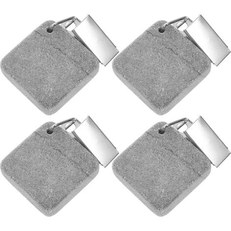 Poids pour Nappe de Table avec Pince Anti-Vent en Pierre et Fer 4 Pièces Polyvalente pour Jardin et Fête en Extérieur, pour Pique-niques et Camping (1/4)