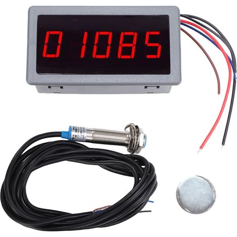 Tachimetro a LED a 5 bit, filtro a divisione di frequenza anti-interferenza, motore brushless CC, tachimetro RPM con sensore di prossimità a effetto Hall NPN. (1/5)
