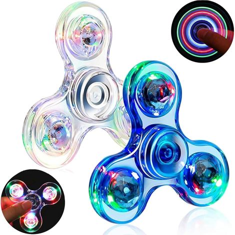 Lot de 2 jouets sensoriels LED anti-stress, bleu et violet, pour enfants et adultes. (1/5)