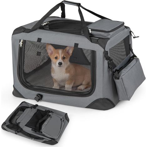 COSTWAY Trasportino Borsa Cani Gatti Animali Domestici Auto Taglia Grande Piccoli Media Cuccioli Pieghevole Viaggi Zaino Tessuto Cuscino Morbido Imbottita Leg (1/5)