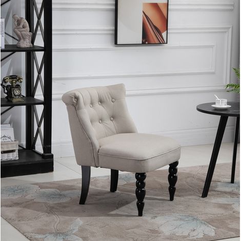 MEUBLIV Sillón relax 67x67x78 cm beige – estilo vintage, sin colchón (1/5)