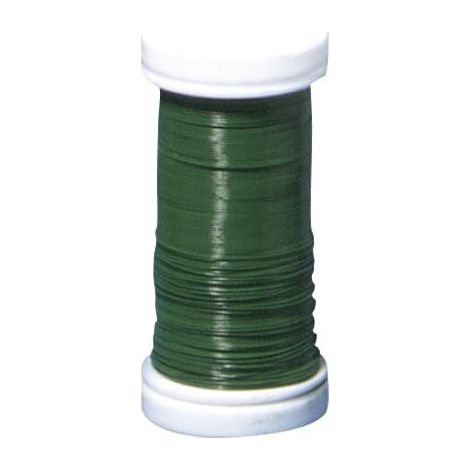 RAYHER - 55mt - FILO IN METALLO PER FIORISTA SFUSO Ø 0,35MM - COLORE VERDE SCURO