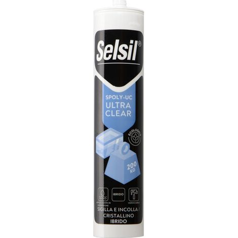 SELSIL SIGILLANTE IBRIDO ULTRA CLEAR TRASP 290ML 12 PZ