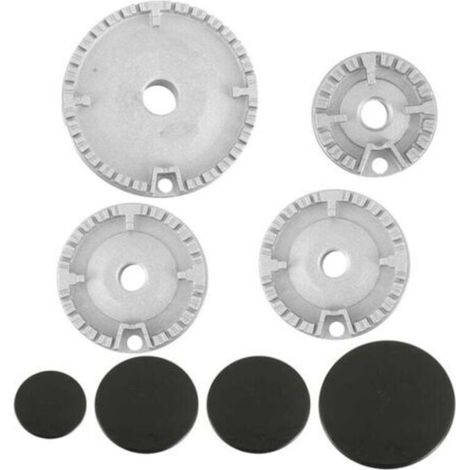 Kit Remplacement 8 Couronnes Brûleurs Gaz pour Plaques Cuisson et Fours Capuchons Flamme Universel