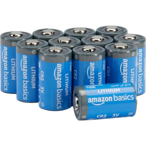 Lot de 12 piles au lithium CR2, 800 mAh, 3 V, puissance longue durée (1/5)