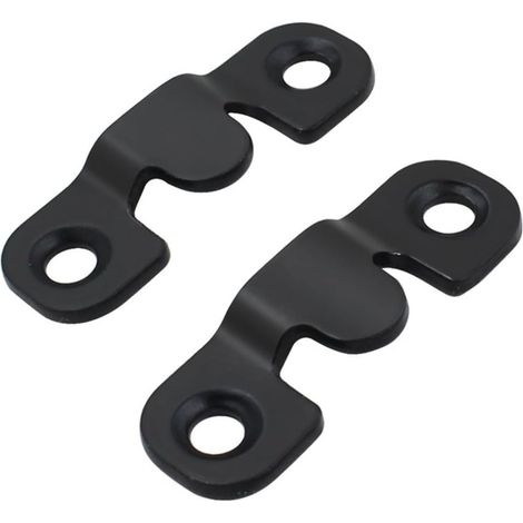 Set of 2 heavy-duty stainless steel wall hooks for picture frames, mirrors, clocks - No nails required - No damage - 15 kg load capacity - Black (1/5)