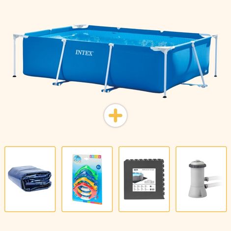 Intex Piscine Tubulaire Rectangulaire - 300x200x75 cm - 5-pièces S3 (1/5)