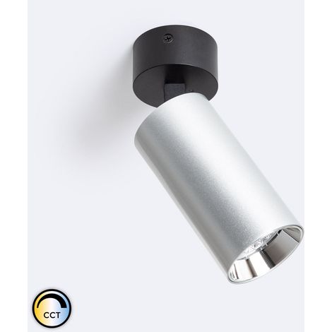 Foco LED Superficie 9W Aluminio Misoh 2700K - 4000K - 6000K 38º CCT Negro / Plateado (1/4)