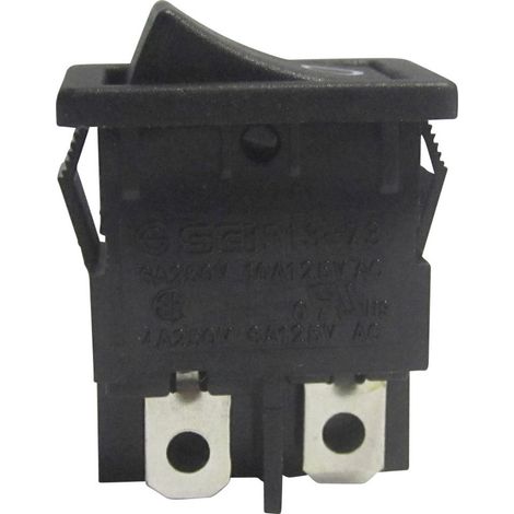 TRU COMPONENTS TC-R13-73A-02 Wippschalter 250 V/AC 6 A 2 x Aus/Ein rastend 1 St. (1/2)