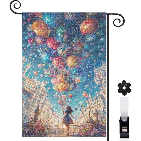 Drapeau de jardin vertical décoration maison toile épaisse double face 30 x 45 cm pour entrée maison (1/5)
