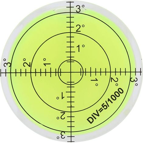 Niveau à Bulle Rond Précision Pro 60 mm pour Plateforme Caméra avec Échelle Intégrée - (1/4)