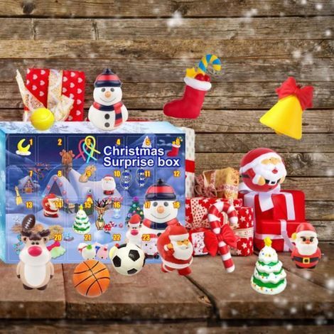 Coffret surprise de Noël 24 pièces - Pierres décoratives à découvrir, jouet anti-stress caché pour ambiance festive, idée cadeau de fête (1/4)