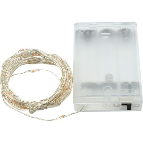 Meter 20 LEDs batteriebetriebene LED-Lichterkette, warmweiß, wasserdichte Lichterkette, für Weihnachtsdekoration, Flasche, Hochzeit, 1 Stück