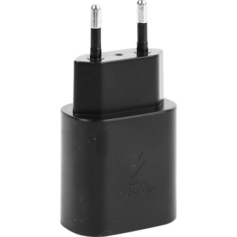 Chargeur PD 25 W, chargeur ultra-rapide USB Type C 25 W pour l'Europe, adaptateur de voyage européen avec câble de charge pour S20+ N10 100-240 V