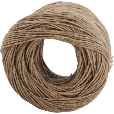 Mèche en fibre naturelle en cire d'abeille, 200 pieds, pour bougies parfumées DIY (foncée) (1/5)