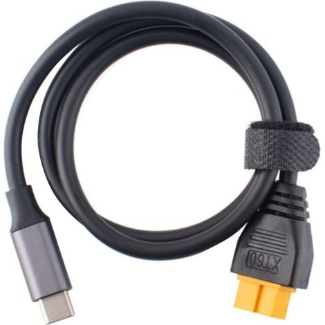 XT60 Adaptateur Type-C vers XT60 Balance Chargeur Câble Adaptateur 100W pour Drones Batteries Solaires Modèle Avion Balance Chargeurs (1/5)