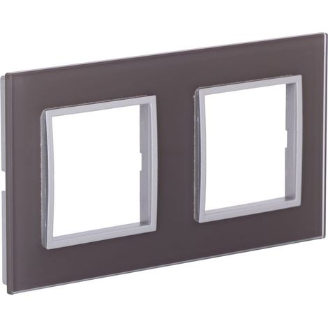 Plaque de finition double en verre Kalya - Taupe - (1/4)
