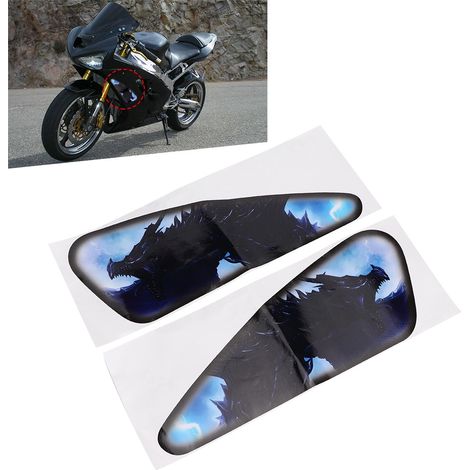 Pièces Autocollant 3D Moto Protection Carrosserie PVC Décor Accessoires Universel (1/5)