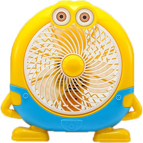 Ventilateur électrique miniature de style dessin animé, idéal pour les chambres d'étudiants, les lits, les tables de chevet, les bureaux ou les bureaux (type 2). (1/2)