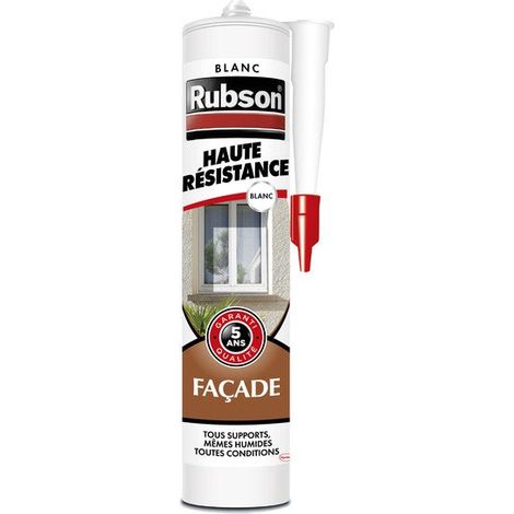 Mastic D'Étanchéité Façade Rubson Haute Résistance 280 Ml Blanc
