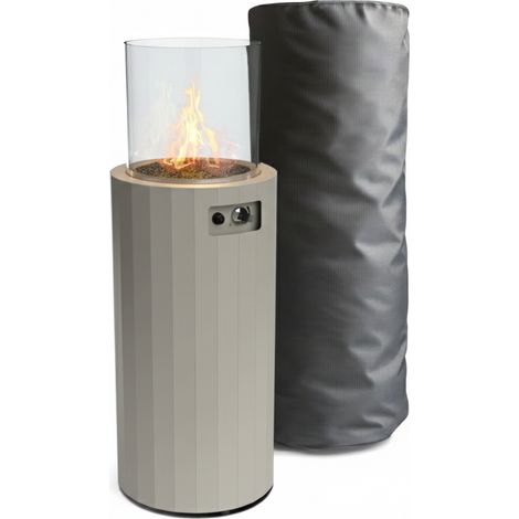 MF - Calefactor de gas exterior Bino hasta 8 kW cilíndrico portátil gris claro (1/5)