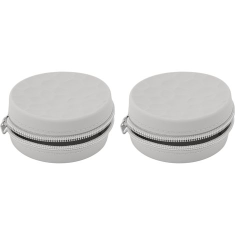Étui pour écouteurs étanche, léger et portable en silicone, pochette de rangement pour écouteurs, carte mémoire, puce d'appareil photo (2 pièces, gris) (1/5)