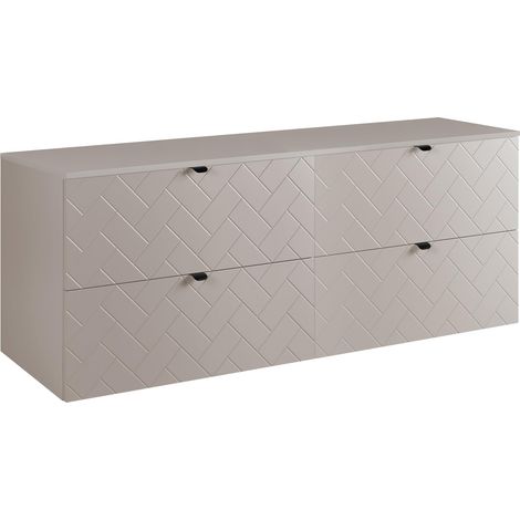 Mobile da bagno, Cashmere, 160 x 57 x 46 cm, Maniglie Nere (1/5)