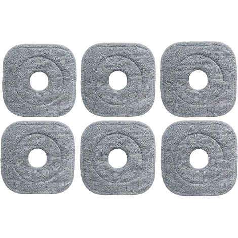 Lot de 6 serpillères carrées en Microfibre compatibles avec la serpillère rotative True & Tidy SPIN 800 TrueClean M16 (M16 006) (1/5)