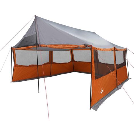 Tienda Familiar con techo Gris y naranja 450 x 400 x 265 cm