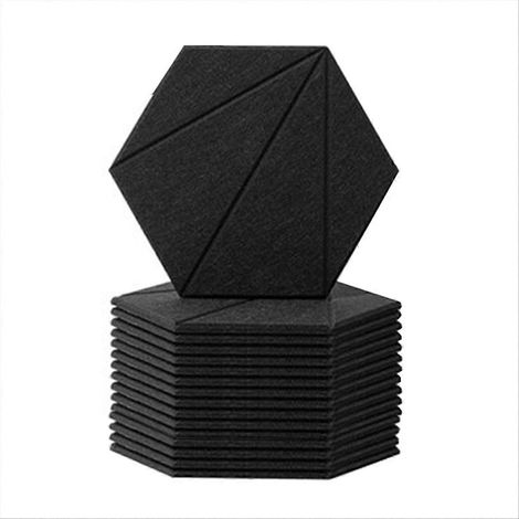 Lot de 16 panneaux acoustiques autocollants 12 x 10 x 0,4 po (1/5)