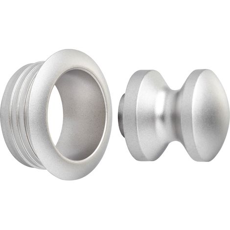 Aufschraubschloss Möbelschloss Türschschloss Caravan-Schloss Knopfset Mini 16 mm Edelstahloptik