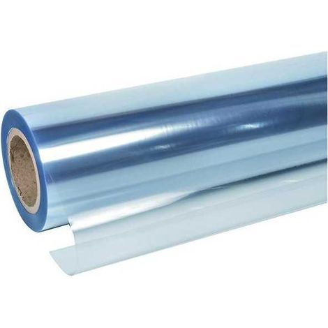 Película de PVC transparente espesor 0,25 mm, 100 m de largo por 100 cm de ancho