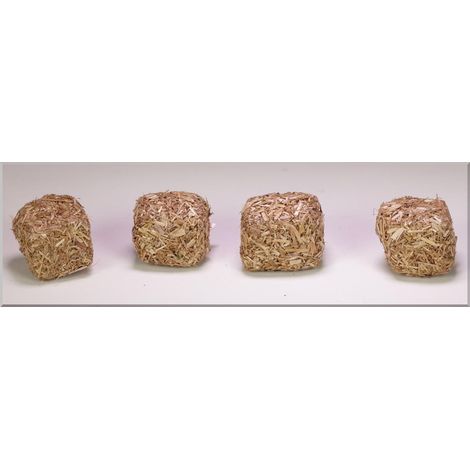 BALLA PAGLIA 2X2X2,5CM SET 4 PZ ACCESSORI PER PRESEPE