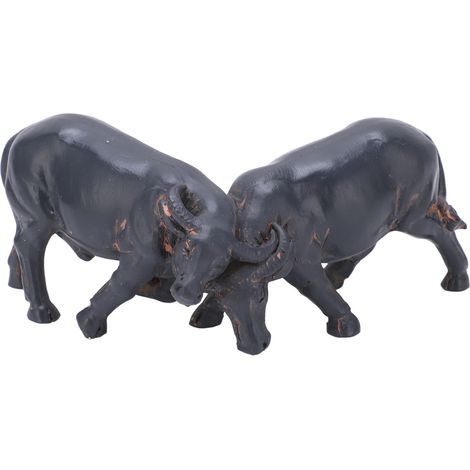 Statuette Taureau Résine Porte-Bonheur Style Moderne Compact Sculpture Animal Déco Table (1/5)