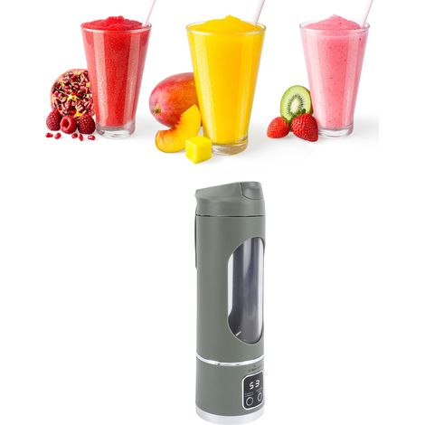 Batidora portátil de 450 ml con 12 cuchillas y carga USB – ABS y acero inoxidable – 1 unidad (1/5)